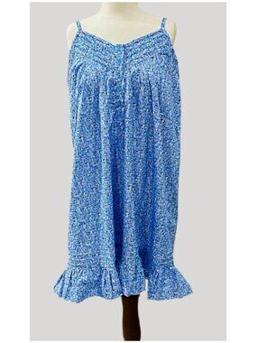 SoieRose 100% Cotton Victorian Vintage Ruffle Hem Nightgown - SR-1293